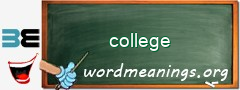 WordMeaning blackboard for college